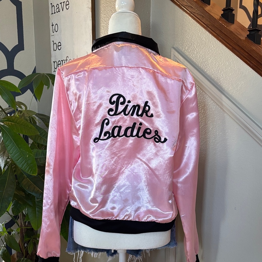 Grease Pink Ladies Satin Like Varsity Jacket 🤩 - Picture 5 of 8